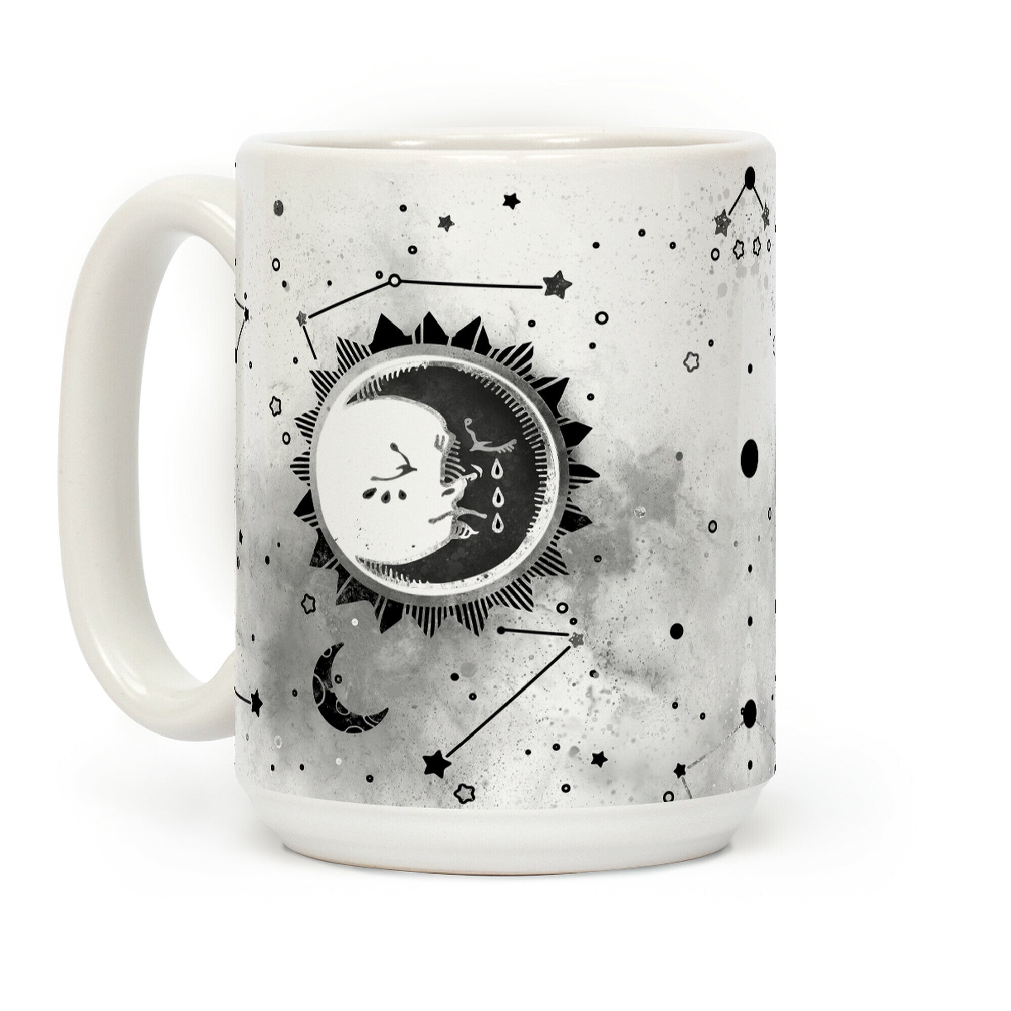 Sun and Moon Faces Coffee Mug